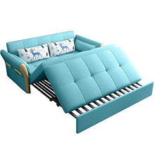 RJMOLU Tessuto Reversibile Loveseat e Divano Letto Divano Letto, Divano sezionale Convertibile Divano per Piccolo Spazio, Lago Blu,Sponge Filling,2.06m