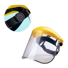 Happyyami 2Pz Motosega Casco in PVC Taglio Erba Sicurezza Visiera Schermo Protettivo Antispruzzo per Lavori di Cucina in Ufficio Protezione Esterna Industriale (Giallo)