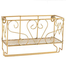 Dniu Stemware, supporto per bicchieri da vino da parete, organizer per bicchieri da vino, può contenere bottiglie di vino per il bar della cucina (oro, a forma di cuore)