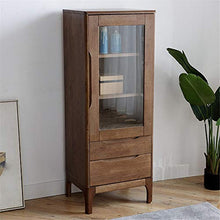 XMSIA Armadio della Credenza della Cucina Torre di stoccaggio del comò con 2 cassetti e 1 Armadio, Armadio di stoccaggio Armadio di Stoccaggio in Legno (Color : Coffee, Size : 40x50x131cm)