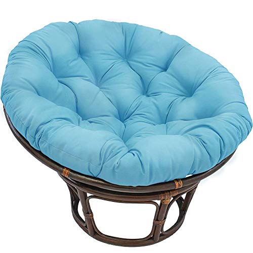 Yxxc Cuscino per Sedia papasan, Impermeabile, Confortevole, Rotondo, Appeso all'uovo, Amaca, Imbottitura per Sedia, Cuscini per Seduta, con Lacci, per Esterno, Patio, Giardino, Cielo Blu, D130cm