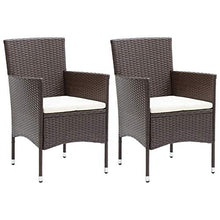 Festnight 2pz Poltroncine da Giardino Sedie da Pranzo per Giardino in Polyrattan Sedie da Esterno Marrone
