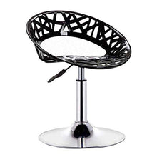 LWW Sgabelli, girevole a gas Ascensore regolabile con cromo lucido Base, Widen Abs Sedile pranzo sedie per la colazione Bar resina Altezza Rotary Soggiorno domestica contemporanea,Nero,33-48cm