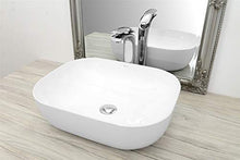 VBChome Lavandino 50 x 40 cm in ceramica ovale lavabo lavabo lavabo lavabo lavabo lavabo lavabo lavabo lavabo lavabo lavabo da appoggio vascetta