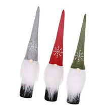 Amosfun 3pcs Bottiglia di Vino di Natale Copertura Bottiglia di Vino Gnomo Topper Natale Bottiglia di Champagne Manica Ornamento Decorazione del Tavolo da Pranzo