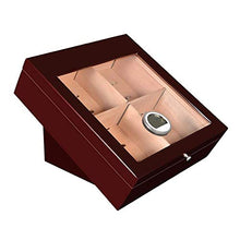 BINGFANG-W Creativo humidor Cedro Spagnolo Legno Vetro Trasparente Top Mostra armadi Scatola di immagazzinaggio Cigar Humidor