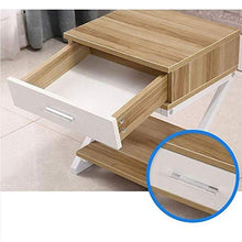 Comodino Comodini Moderna struttura in acciaio a forma di Z Tavolino laterale / terminale con 1 cassetto Consolle E1 Tavolo Consolle Scaffali Organizer Soggiorno Libreria per ufficio Comodino Armadio