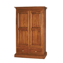 Milani Home s.r.l.s. Armadio 2 Ante in Legno Massello 125x61x200