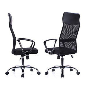 Exofcer Poltrona da Direttore Ergonomica Tessuto a Maglie annodate Meccanismo Inclinabile Sedia Girevole Sedia per Ufficio