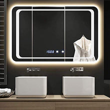 Specchio da Bagno a LED Illuminato a Specchio con Funzione di visualizzazione della Temperatura Altoparlante Bluetooth Integrato Interruttore sensore tattile 600 X 800 mm per Specchio da Bagno