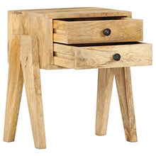 vidaXL Comodino 40x35x50 cm in Legno Massello di Mango