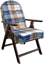 POLTRONA SEDIA SDRAIO AMALFI CON PROLUNGA (COLORE BLU) LEGNO REGOLABILE 4 POSIZIONI IMBOTTITO 105 CM SOGGIORNO CUCINA SALONE DIVANO 380090
