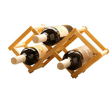 ZLJ Portabottiglie Pieghevole in Legno massello Portabottiglie per Vino Portabottiglie per Vino a Nido d'Ape Portabottiglie per 3 Bottiglie