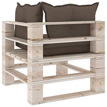 SKM Set Divani da Giardino Pallet 5 pz con Cuscini in Legno di Pino (126.54kg) -6341