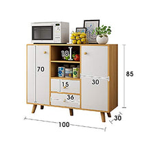 KYEEY Credenza Credenza Buffet Server Governo di immagazzinaggio Consolle Credenza Mobili Soggiorno (Color : Wood, Size : 100x30x85cm)