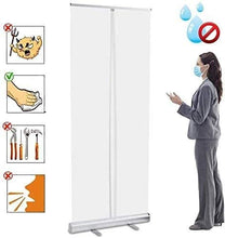Topniu. (Usando in affari) Roll up Banner Transparent Roll Up Banner |Parete protettiva Spit Protection Schermo divisore per la tosse Protezione Sneumato Schermo Guardia Screen Banner Stand (Color: 12
