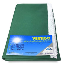 Tenda Sole Vertigo da Esterno Giardino Balcone Verde Unito Impermeabile e Idrorepellente - Cm. 150 x 300