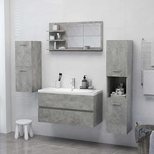vidaXL Specchio da Bagno Grigio Cemento 90x10,5x45 cm in Truciolato