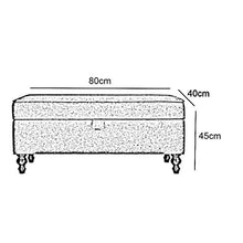 LXESWM Pouf Panca Ottomana Pieghevole Scarpe Panca Poggia Piedi Bagagli Ottomana Bench Scarpe Banco Divano-Letto fine Sgabello Storage Box 丨 Solide Gambe in Legno 丨 Copertina in Lino Cotone