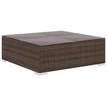 vidaXL Set Divani da Giardino 8 pz con Cuscini Foderati Lavabili Modulare Leggero Elegante Arredi da Esterno in Polyrattan Marrone Telaio in Acciaio