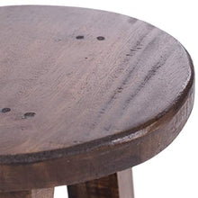 Design Delight, Bern, sgabello in legno di mogano massiccio, 23 x 20 x 20 cm (A x L x P), stile rustico