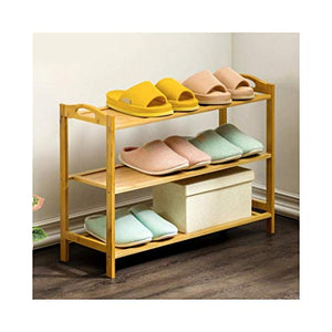XWZH Cabinet Scarpe da Polvere Cabinetto da Scarpe da Scarpe in Legno massello di 3 Livelli di Scarpe da Scarpe NAN Bamboo Scaffali semplici scaffale per Fiori