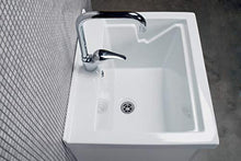 giordanoshop Mobile Lavatoio in Ceramica 60x50x89 cm 2 Ante Ambrosini Bianco Rigato