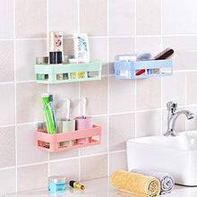 Sunnyflowk - Mensola adesiva da bagno con barra a torre, per doccia, cucina, WC, montaggio a parete (verde)