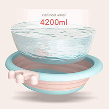 HYISHION Bacino Pieghevole Ciondolo lavabo Pieghevole del Bambino di plastica casa Bagno Ecologico Pieghevole Secchio Bambino lavabo, Blu, Cina SKYJIE (Color : Blue)