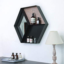 Chenbz Semplice in merito a Moderno Appeso Trucco Esagonale Specchio Muro di Ferro per Camera da Letto Camera da Letto Bagno Specchio da Bagno A ++