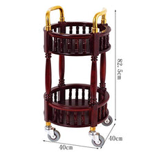 Jia He Carrello Carrello portautensili - Servizio alberghiero Car Tea Cart Carrello per Auto da Dessert Doppio Mobile Rack Carrello portautensili Portatile a Quattro Ruote