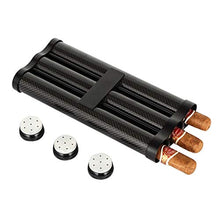 Sigaro Tubo Idratante Tubo 3 Posizioni Sigaro Tubo Portatile portasigari in Fibra di Carbonio Cigar Box umidificazione Tubo in Uscita Sigaro Tubo Portatile Affari Cigar Box lucidata a Mano Belle
