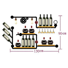 MoDi Wine Rack Retro Style Industriale Tubo di Acqua a Parete Vino Rack