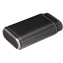 SMEJS Black Leather Cigar Humidor - può ospitare 3 Sigaro Viaggio Portatile Holster/Cigar Humidor