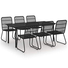 FAMIROSA Set da Pranzo da Giardino 7 pz in Polyrattan e Vetro-0253