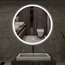 Specchio Bagno Rotondo Illuminato a LED, Specchio Cosmetico Intelligente per Trucco Antideflagrante, Specchio a Parete con Luce Bianca per Bagno Camera da Letto (50 cm, 60 cm, 70 cm, 80 cm)