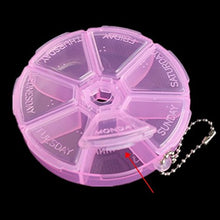 HEALLILY Portapillole settimanale Porta pastiglie Tascabile Contenitore Pillole Dispenser Pillole settimanale da Viaggio Portatile (Rosa)