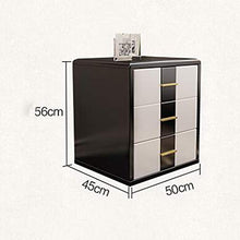 Comodino Comodino - Comodino da Camera da Letto Comodino Moderno Semplice Comodino da Due Colori in Bianco e Nero con Tre cassetti tavoli finali