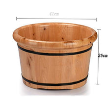 HJBH di alta qualità legno di cedro pediluvio pediluvio barilotto pediluvio vasca pedicure barile pediluvi pediluvio bagno barilotto isolamento vicino all'isolamento naturale lunghezza: diametro 41 cm