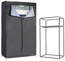 HERSIG - 59452, armadio in tela con mensola in tela per biancheria, 160 x 88 x 45 cm