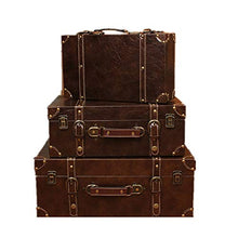 Dfghbn - Set di 3 valigie vintage in stile europeo, stile retrò, per camera da letto, soggiorno, valigia