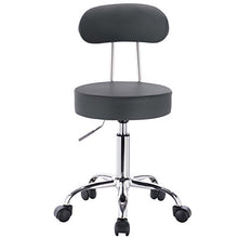 WOLTU® BH34gr-1 Sedie Ufficio Sedia da Scrivania Sgabelli con Schienale Similpelle Cromato Girevole Moderno Grigio1 Pz