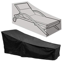 F Fellie Cover Copertura Lettini da Giardino, Copertura per Sedia a Sdraio, Impermeabile Copertura per Lettino Prendisole, Copri Lettino da Giardino, Anti Vento/UV con Coulisse (210×75×80/40cm, Nero)