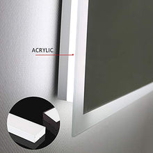 YXW Specchio Decorativo con Illuminazione a LED, Specchio Trucco per Bagno/Specchio a Figura Intera, Interruttore Sensore + Dimmerabile + Impermeabile, Luce Bianca/Calda, 50 × 100 cm