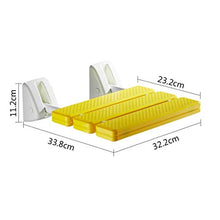 AYHa Bagno Sgabello Giallo corridoio d'ingresso Bagno sgabello pieghevole sgabello da doccia servizi igienici sgabello da bagno anziani sedia della sede di doccia a parete Sgabello