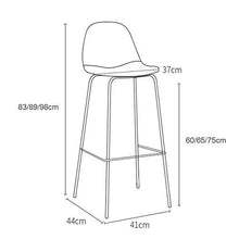 XuQinQin Nordic Style Bar sgabelli con Schienale Altezza Pub Chair Casa Bar Sgabelli da Cucina con Il poggiapiedi Sedie sedie in Pelle Artificiale sgabelli da Bar (Size : Large)
