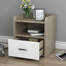 FEANG Camere da Comodino Moderno Comodino con cassetti e ripiano di stoccaggio Aperto, Comodino da Tavolo Laterale per la Camera da Letto Soggiorno