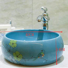 Jgophu Lavabo in ceramica semplice stile pastorale Lavabo Artigianale sopra lavello