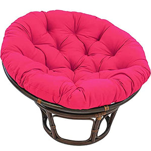 Yxxc Cuscino per Sedia papasan, Impermeabile, Comodo, Rotondo, Appeso all'uovo, Amaca, Imbottitura per Sedia, Cuscini per sedili con Lacci per Patio Esterno, Giardino, Rosa Rossa, D130cm
