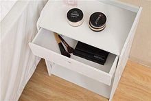 YSNUK Comodino da Tavolo, Comodino Bianco con Ripiani E Cassetto - Stile Uccello Compatto, 42 X 26 X 50 Cm Decorazione Domestica